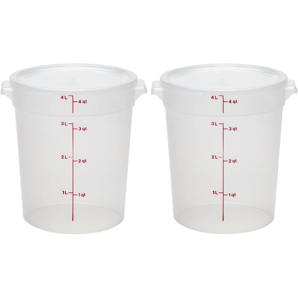 Food Storage Quart Containers - 4쿼트 BPA 프리 식품 보관 용기(뚜껑
