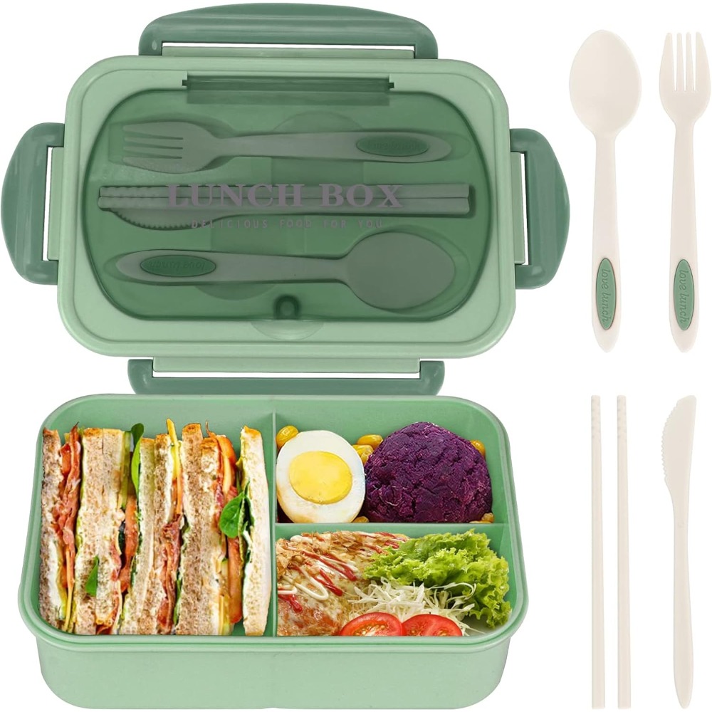 Glass Meal Prep Container - 1200ML 성인용 도시락, 사무실 피크닉용, 누수