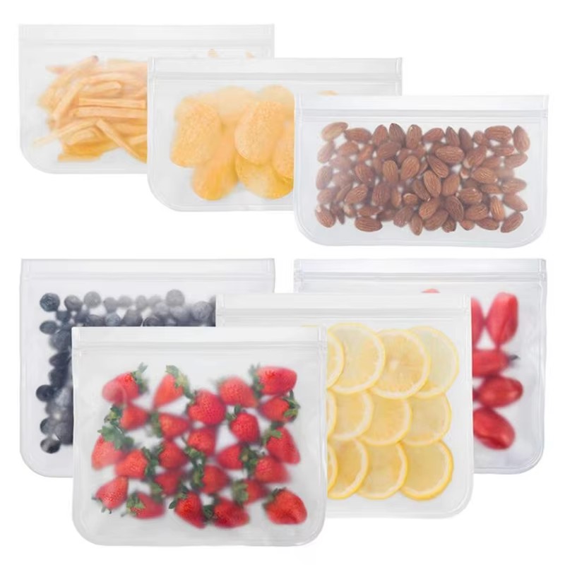 Food Storage Zipper Bags - 1/2/3/4pcs 실리콘 식품 보관 용기 식품