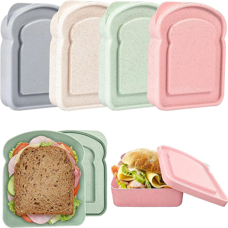 Food Storage With Colander - 뚜껑이 있는 샌드위치 용기 도시락 토스트