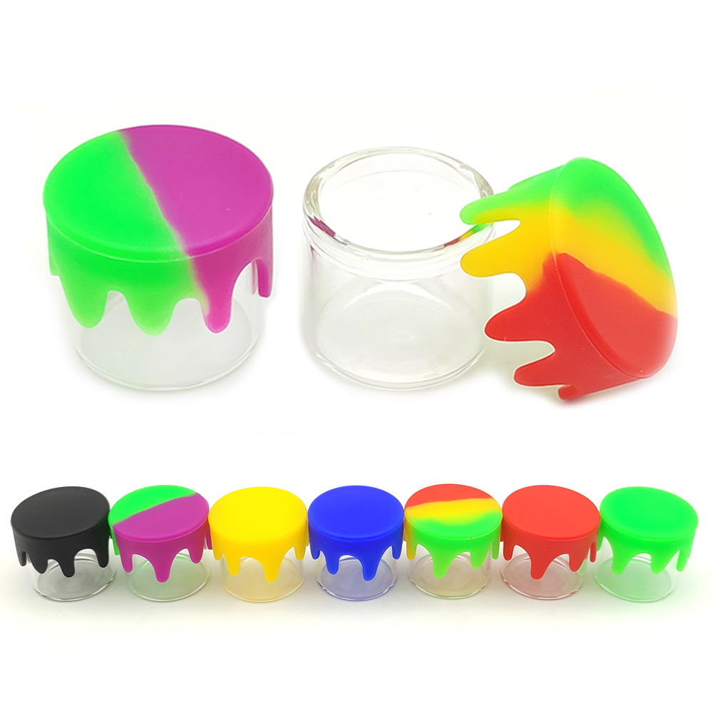 Glass Meal Prep Container - 5/20/50/100 유리병 5ml 실리콘 뚜껑 커버