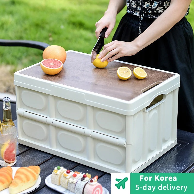 Food Storage Containers Xl - 접이식 상자 나무 뚜껑이 있는 야외