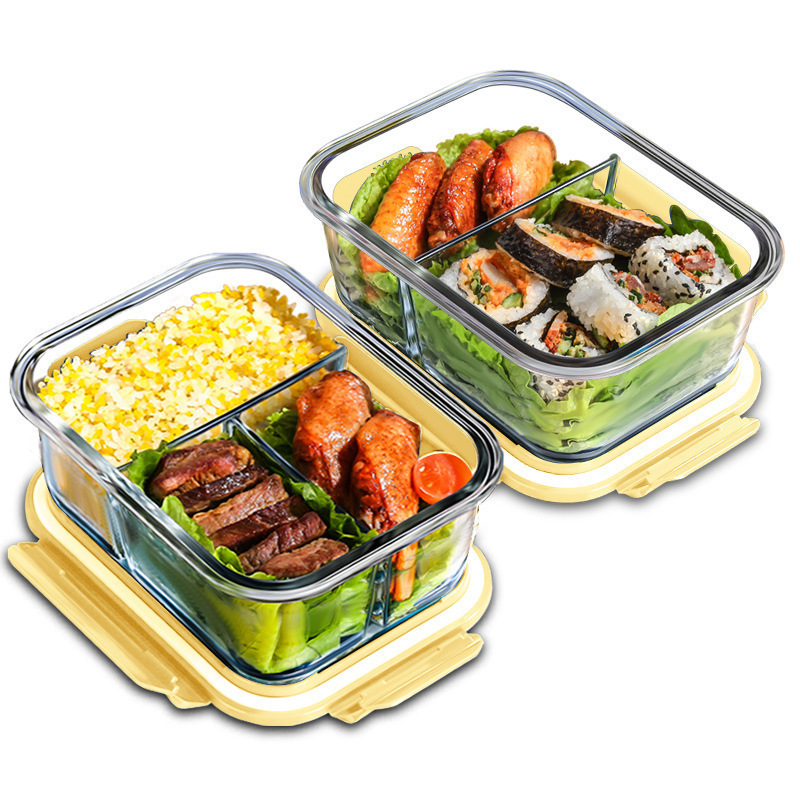 Glass Meal Prep Container - 고온에 강한 내열 유리 소재의 밀폐형