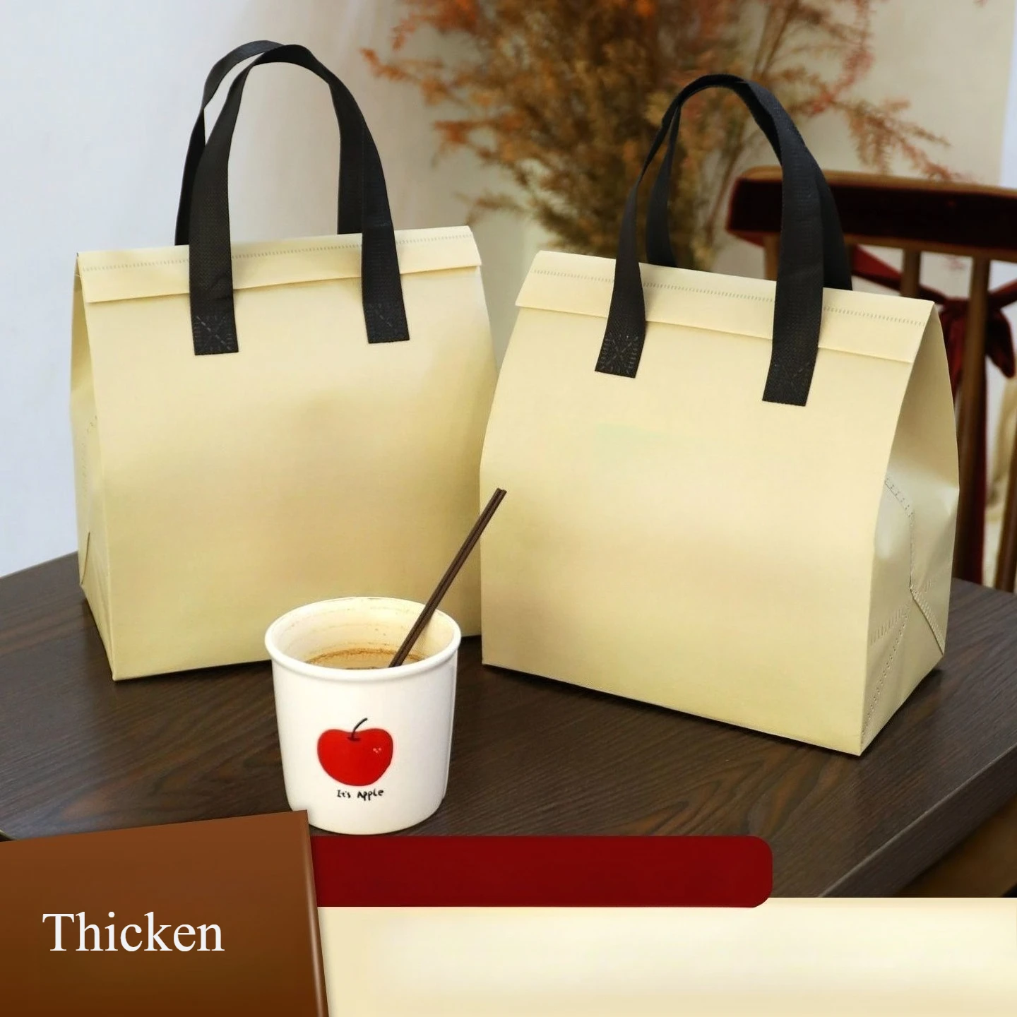 Food Storage To Keep Warm - 50개입 비부직 단열 토트백 휴대용 식음료