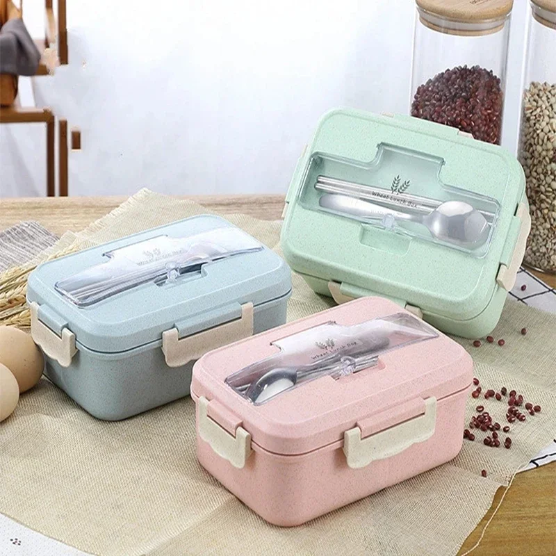 Glass Meal Prep Container - 전자 레인지 도시락, 밀 빨대 도시락,