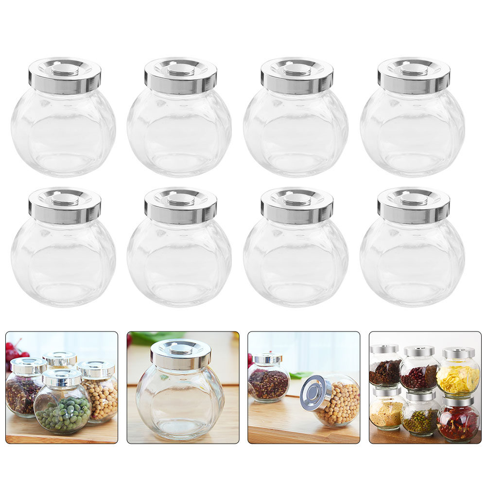 Food Storage And Containers - 8개 세트의 밀폐 유리 보관 용기,