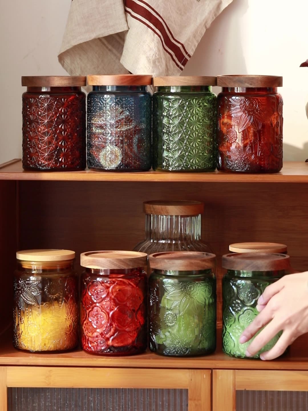 Food Storage In Pantry - 빈티지 유리 주방 보관 항아리, 밀폐