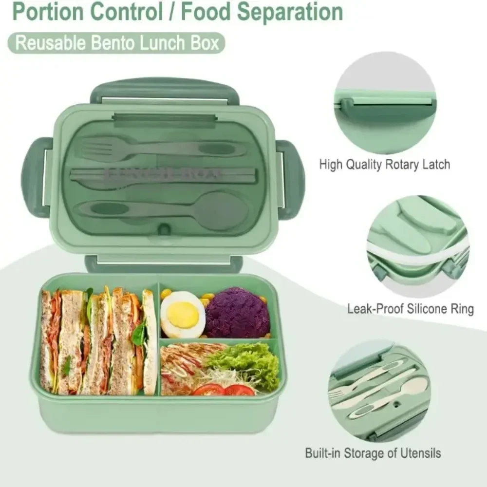 1200ML 성인용 도시락, 사무실 피크닉용, 누수 방 - Glass Meal Prep Container 리뷰 및 가격