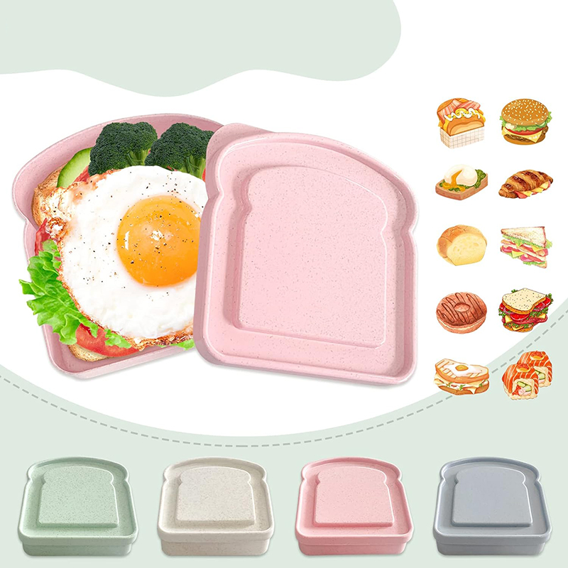뚜껑이 있는 샌드위치 용기 도시락 토스트 보관 상자,  - Food Storage With Colander 리뷰 및 가격