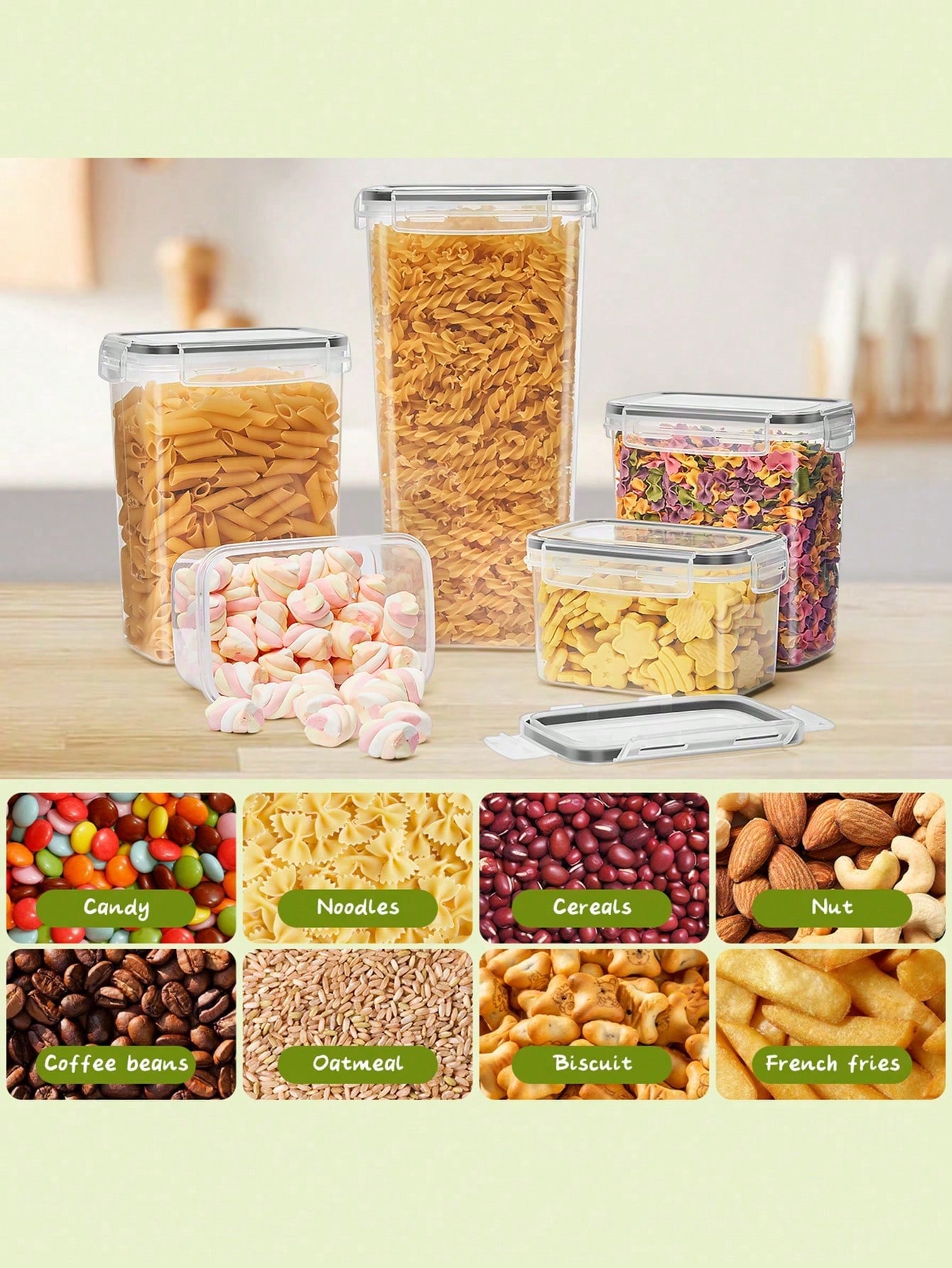 48개의 밀폐 식품 보관 용기, 간편한 잠금 뚜껑이 있 - Food Storage Organization 리뷰 및 가격