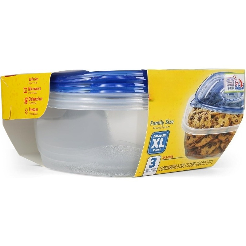 XL 사이즈의 사각형 식품 보관 용기, 104온스, 3 - Food Storage Containers Xl 리뷰 및 가격