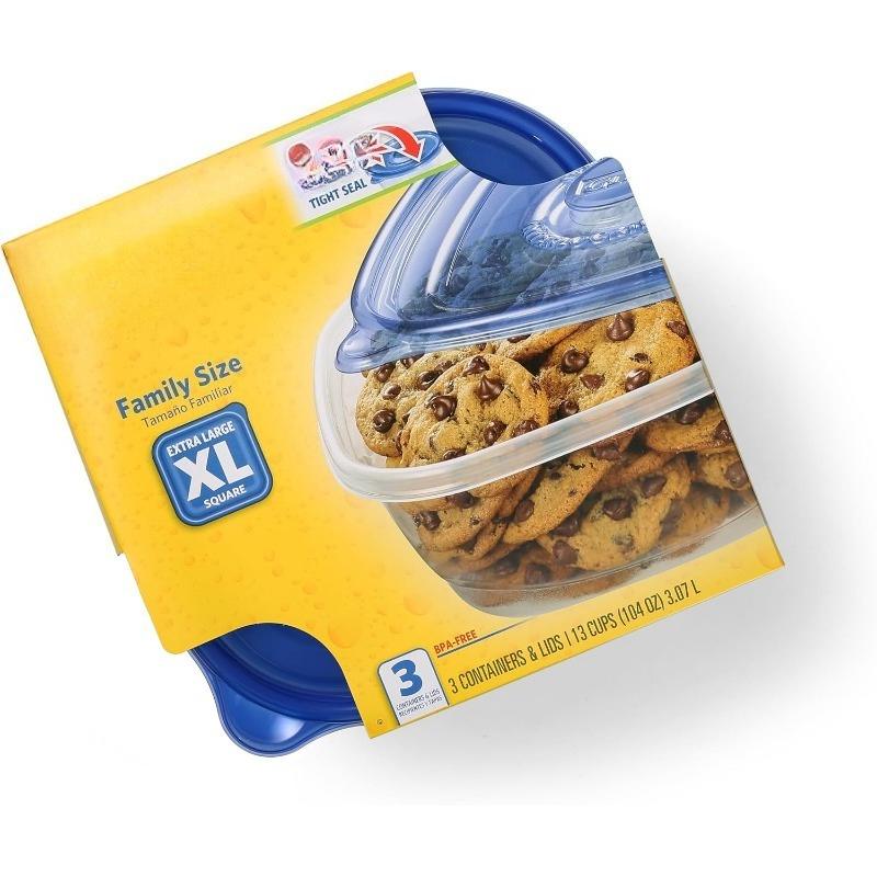XL 사이즈의 사각형 식품 보관 용기, 104온스, 3 - Food Storage Containers Xl 리뷰 및 가격