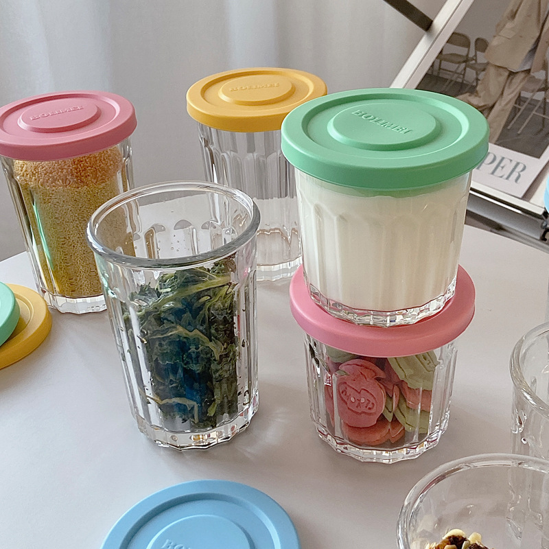 컬러 커버 유리 밀폐 탱크 보관함, 스낵 보관 탱크,  - Food Storage Quart 리뷰 및 가격