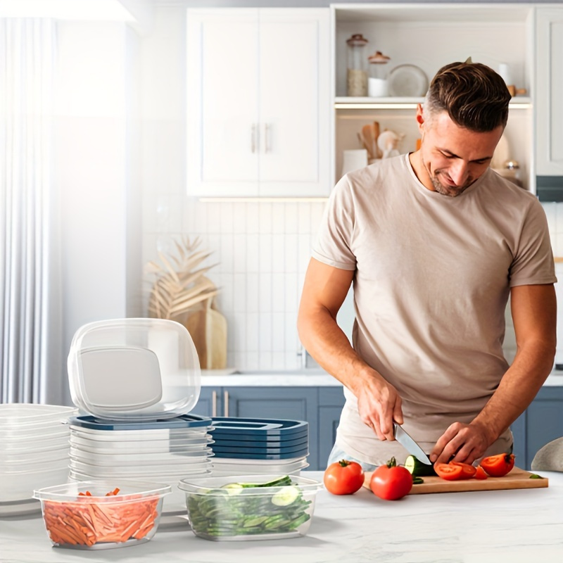 6개의 투명한 쌓을 수 있는 플라스틱 식품 보관 용기  - Food Storage With Colander 리뷰 및 가격