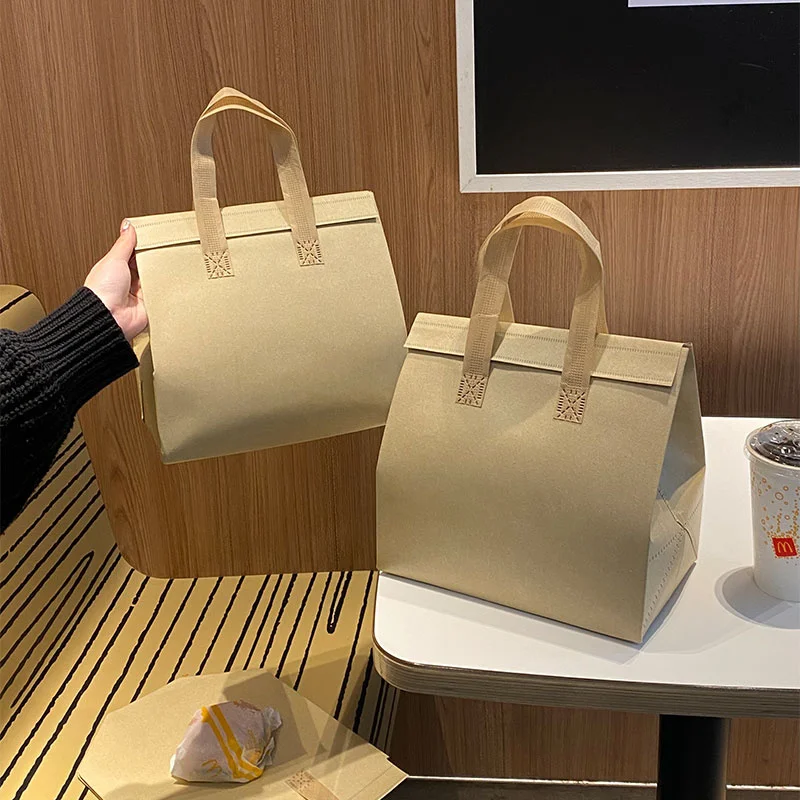 20pcs StoBag 크래프트 종이 부직포 절연 토트 - Food Storage To Keep Warm 리뷰 및 가격