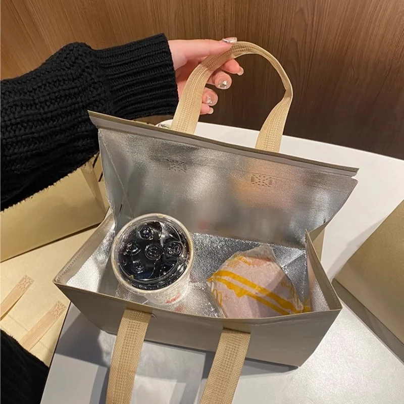 20pcs StoBag 크래프트 종이 부직포 절연 토트 - Food Storage To Keep Warm 리뷰 및 가격