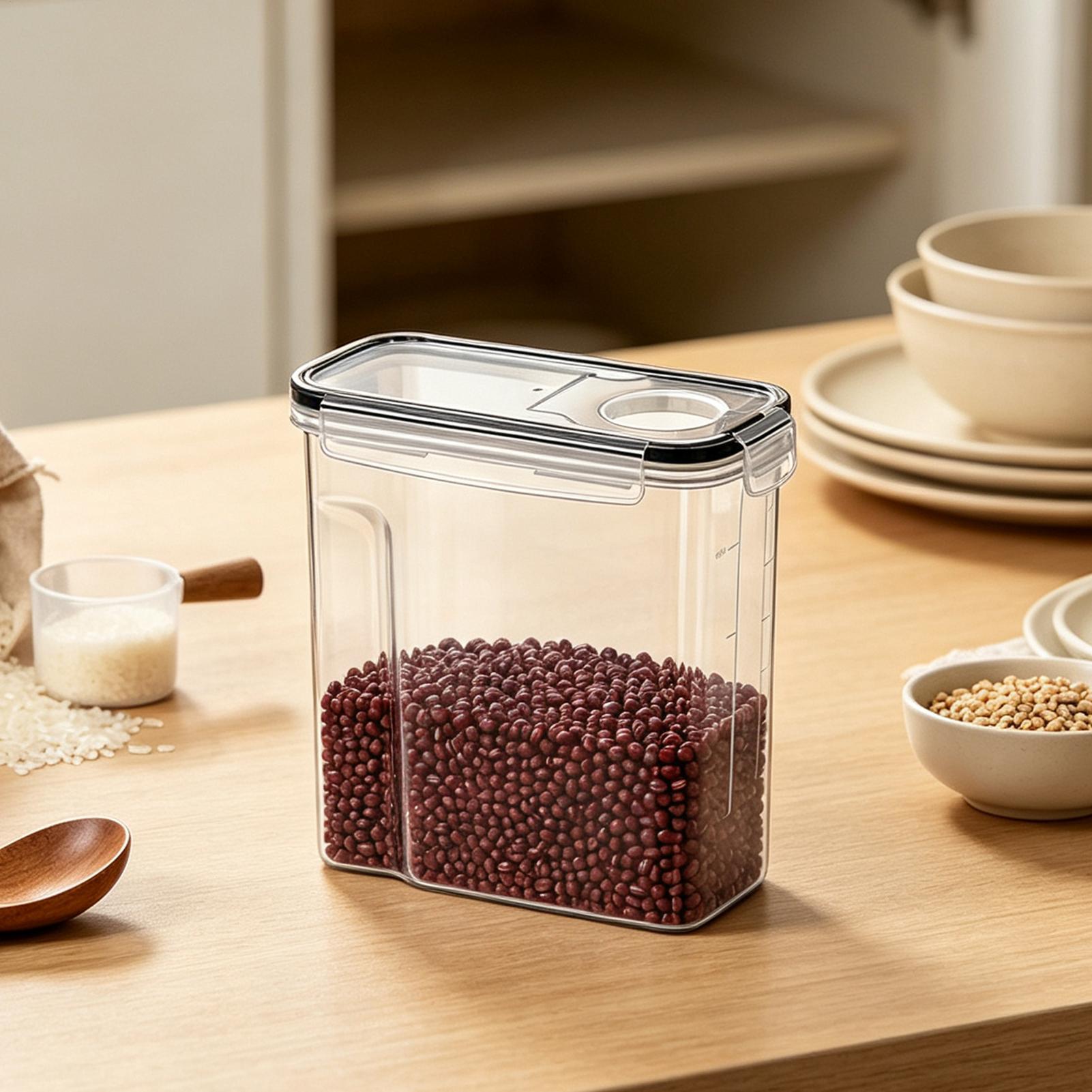 밀폐형 곡물 보관 용기, 4L 용량, 방습 기능, 재사 - Food Storage In Pantry 리뷰 및 가격
