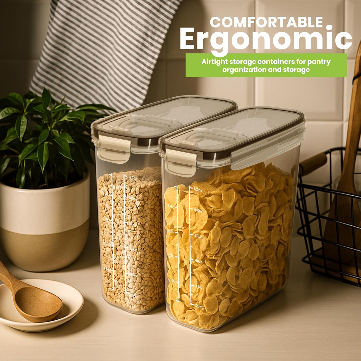 타이릭스마 시리얼 보관 용기 세트 (뚜껑 포함) - 밀 - Food Storage In Pantry 리뷰 및 가격