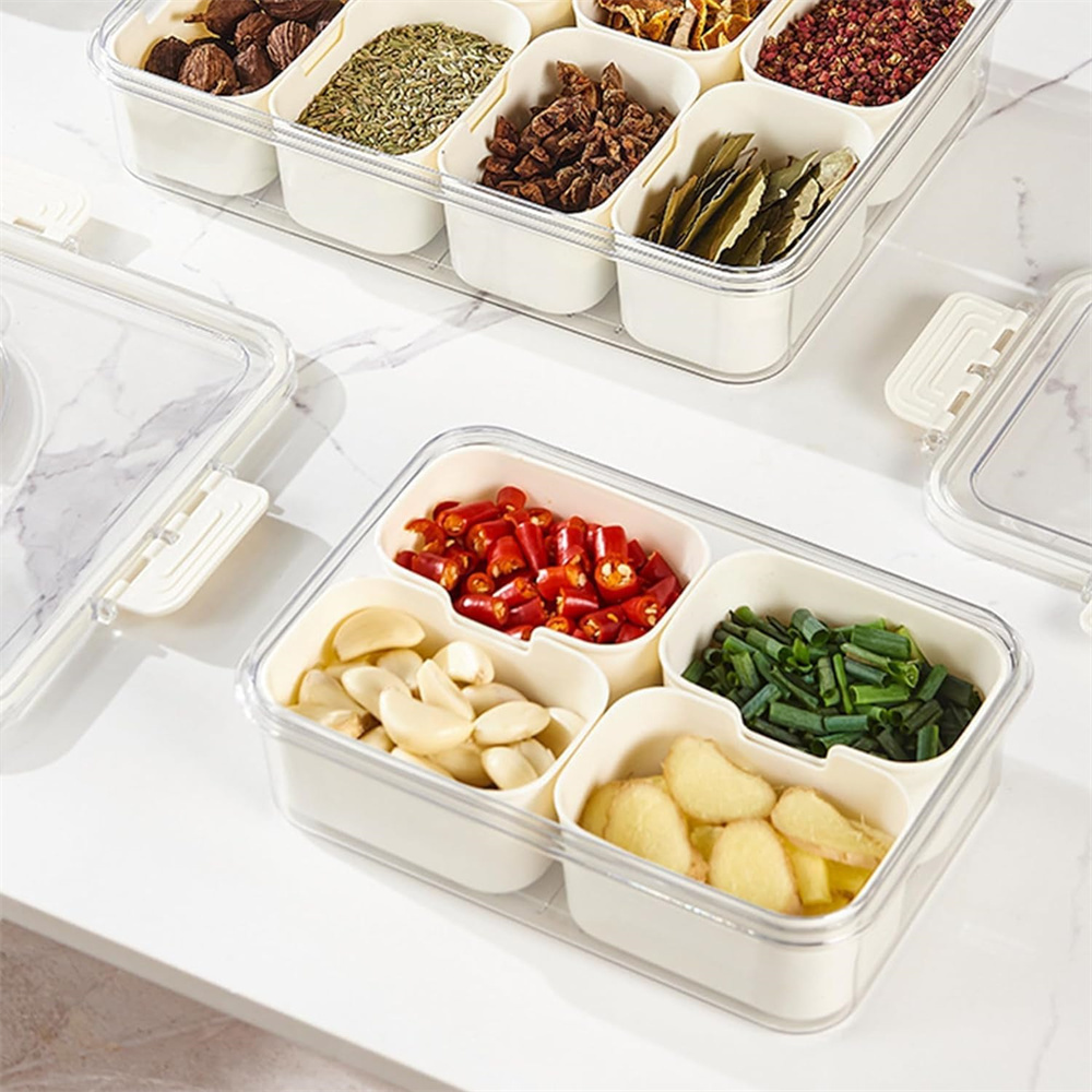 휴대용 식품 보관함, 스낵 보관함, 뚜껑이 있는 4칸, - Food Storage With Colander 리뷰 및 가격
