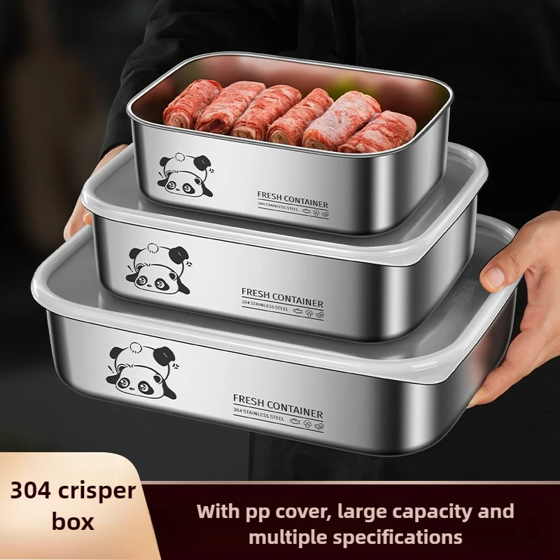 304 스테인레스 스틸 크리스퍼(뚜껑 포함) 대용량 냉 - Food Storage Containers Xl 리뷰 및 가격