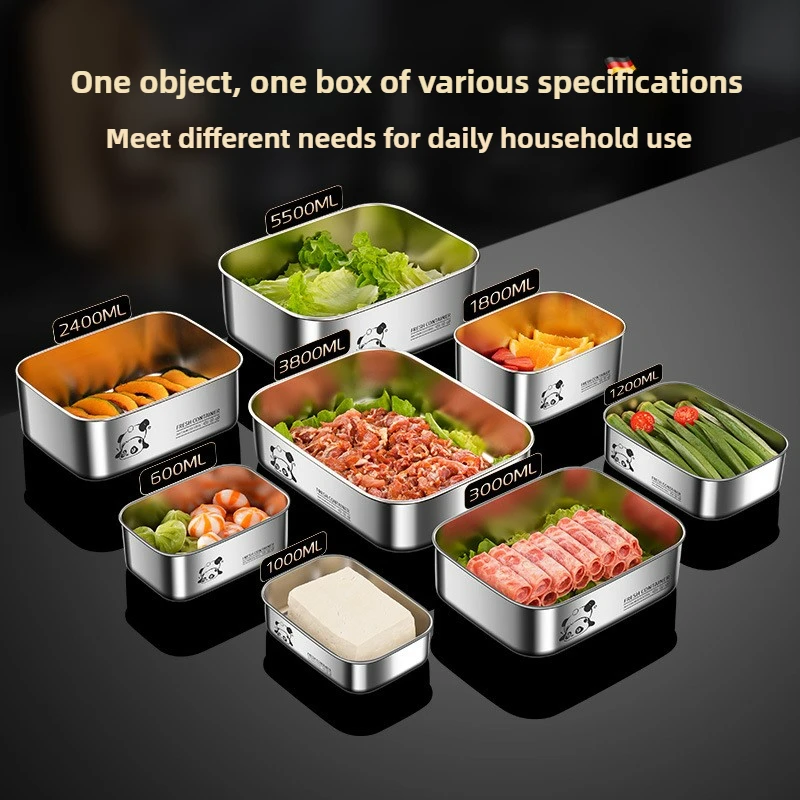 304 스테인레스 스틸 크리스퍼(뚜껑 포함) 대용량 냉 - Food Storage Containers Xl 리뷰 및 가격