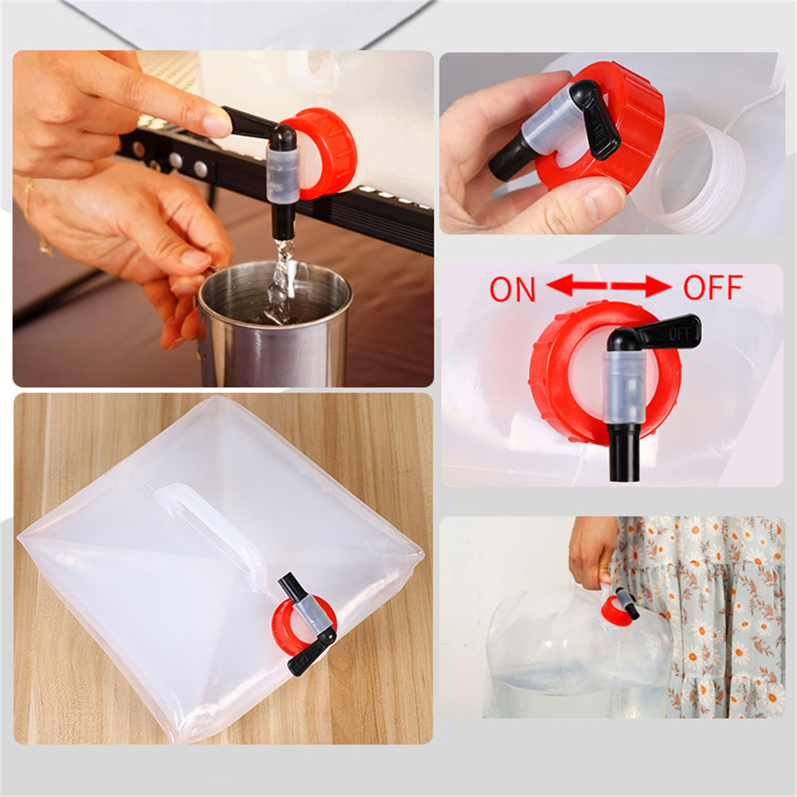 10L 물통 식품 등급 접이식 저장백, 캠핑, 하이킹, - Food Storage Emergency 리뷰 및 가격