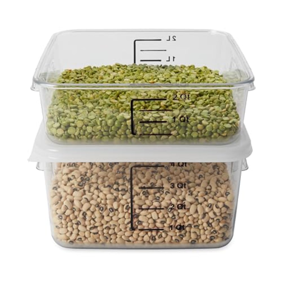 공간 절약형 사각 식품 보관 용기, 4쿼트, 주방/수비 - Food Storage Quart Containers 리뷰 및 가격