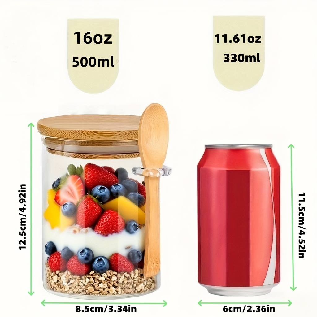 1/2/4/8개 세트의 오트밀용 유리 컵 세트, 뚜껑과 - Glass Meal Prep Container 리뷰 및 가격