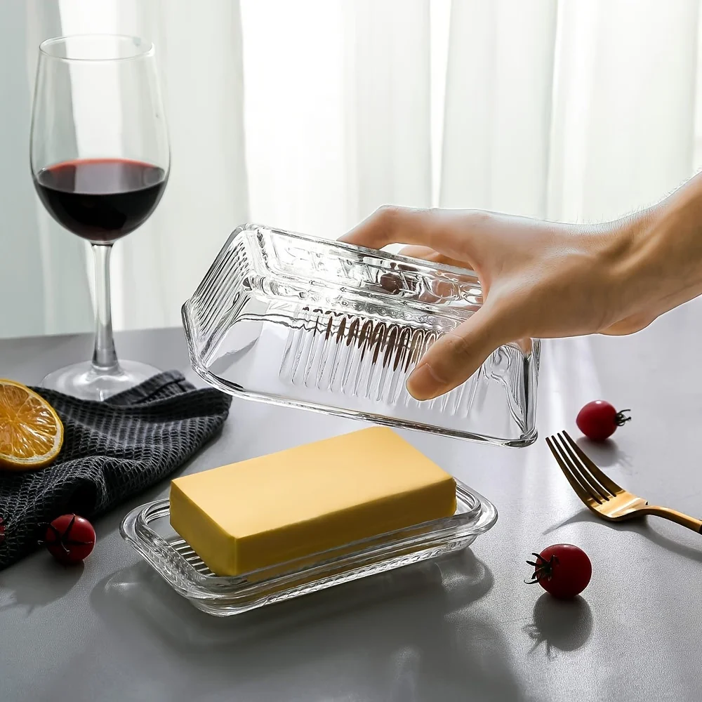창의적인 투명 버터 용기 뚜껑 포함 케이크 치즈 장식  - Glass Meal Prep Container 리뷰 및 가격
