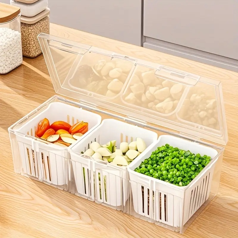 1pc 구획형 식품 보관 용기, 주방 및 피크닉용 사각 - Food Storage Quart 리뷰 및 가격
