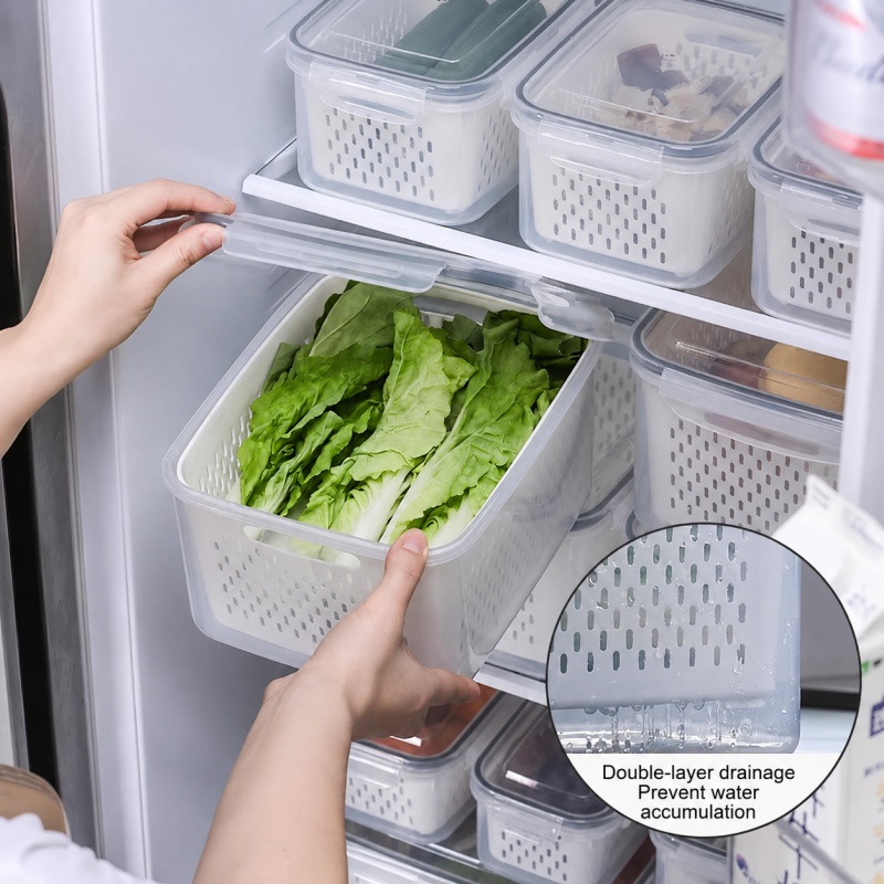 간편하고 내구성이 뛰어난 식품 밀폐 신선 보관함, 식품 - Food Storage With Colander 리뷰 및 가격