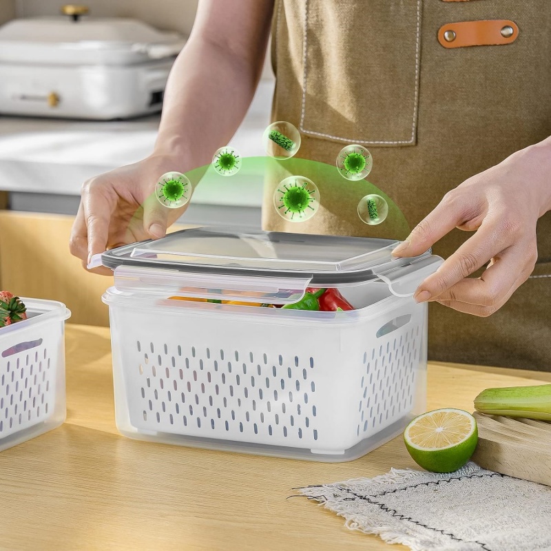 간편하고 내구성이 뛰어난 식품 밀폐 신선 보관함, 식품 - Food Storage With Colander 리뷰 및 가격