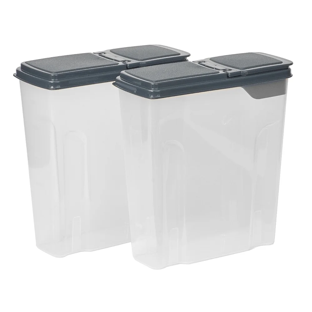 2팩 플라스틱 시리얼 디스펜서 용기 6쿼트 이지 그립  - Food Storage Quart Containers 리뷰 및 가격