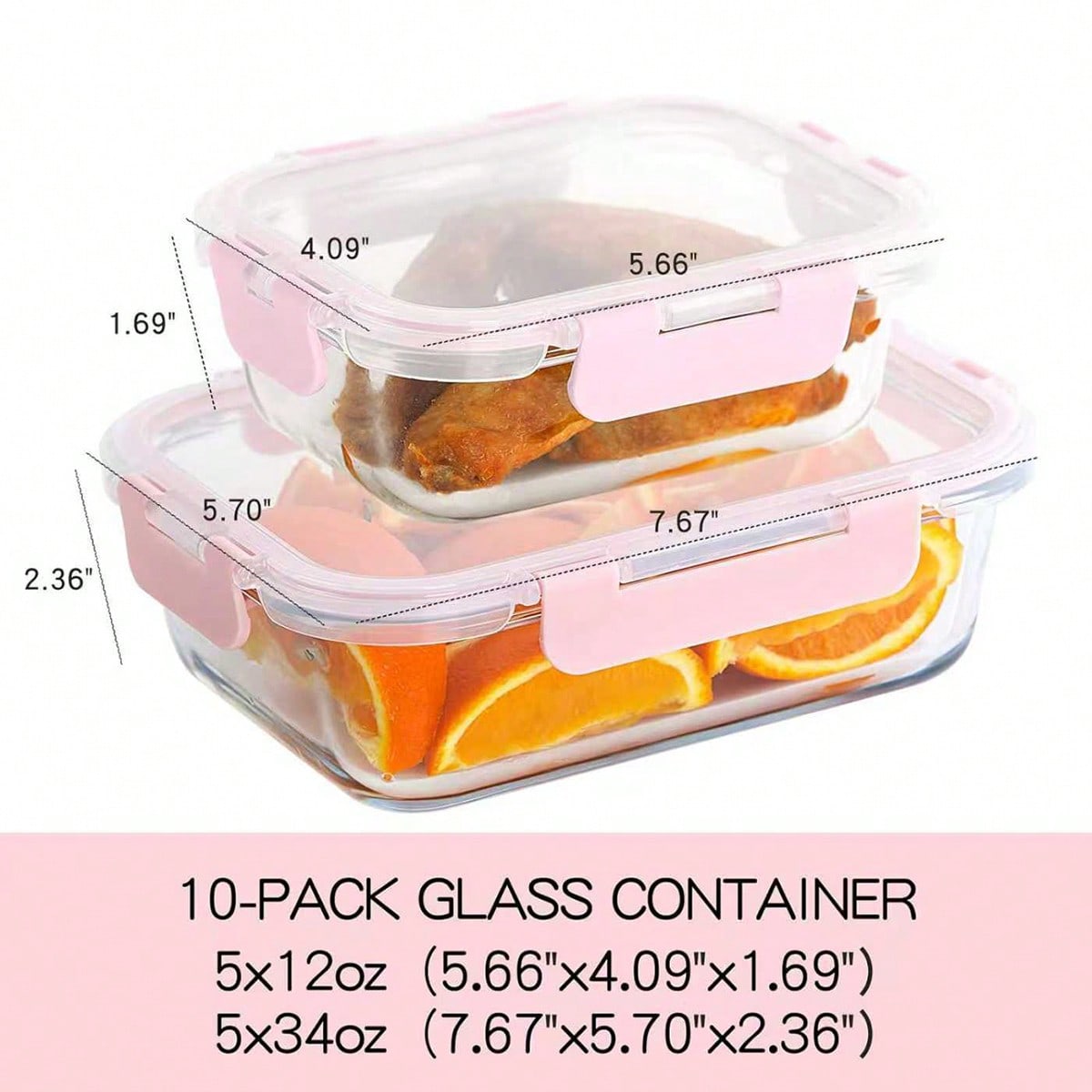 10개입 유리 식품 보관 용기, 뚜껑이 있는 밀폐형 식 - Glass Meal Prep Container 리뷰 및 가격