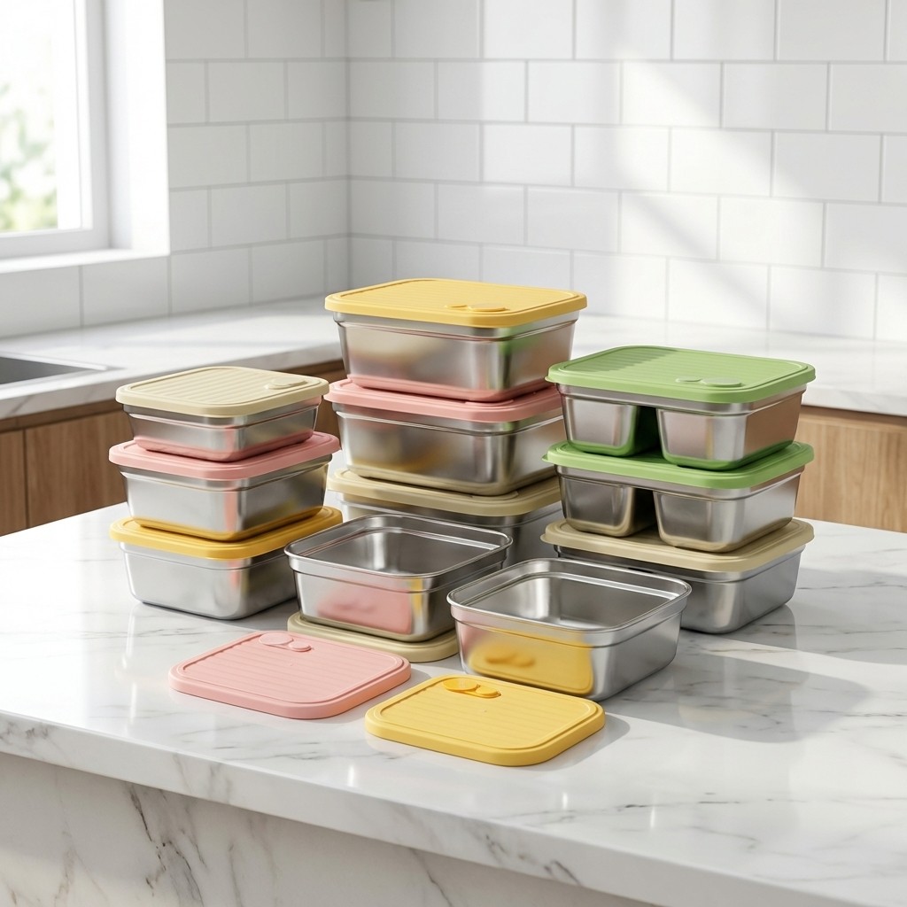 밀폐형 신선보관함 304 스테인리스 스틸 과일 샐러드  - Food Storage Containers Xl 리뷰 및 가격