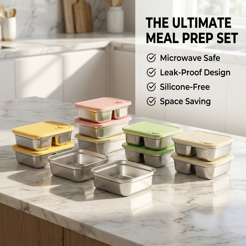밀폐형 신선보관함 304 스테인리스 스틸 과일 샐러드  - Food Storage Containers Xl 리뷰 및 가격