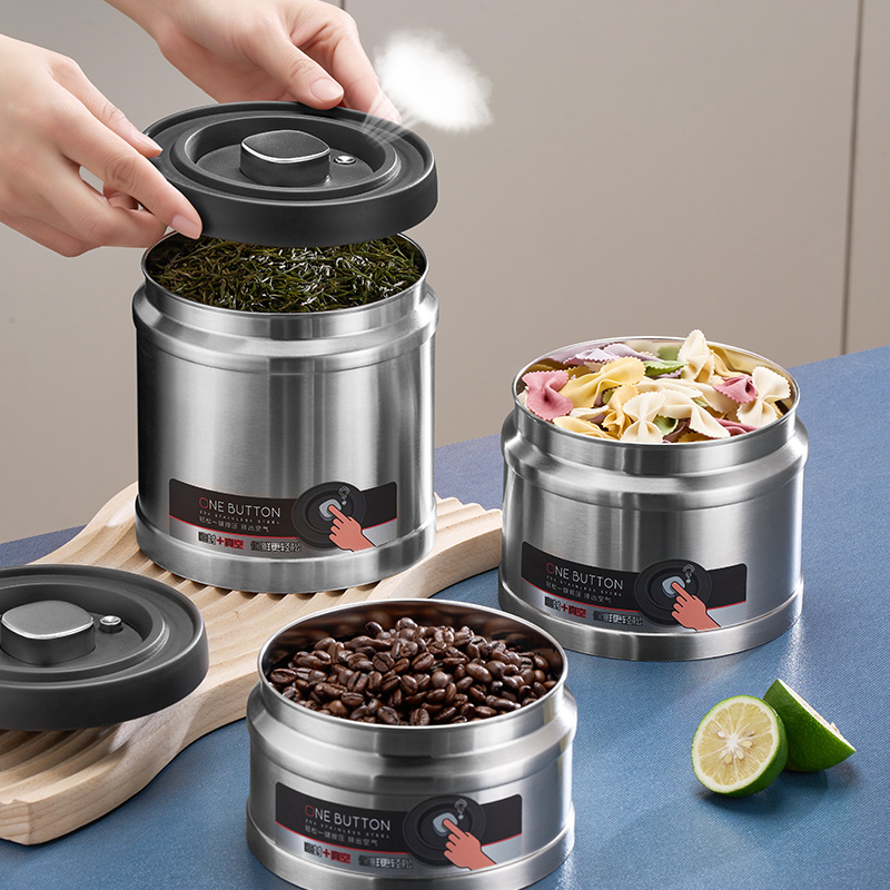 스테인레스 스틸 밀폐 용기 커피 콩, 식품 곡물 신선도 - Food Storage Vacuum 리뷰 및 가격
