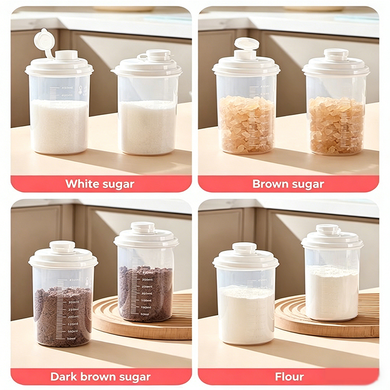 뚜껑이 있는 밀폐 식품 보관 용기, 설탕 디스펜서, 갈 - Food Storage And Containers 리뷰 및 가격