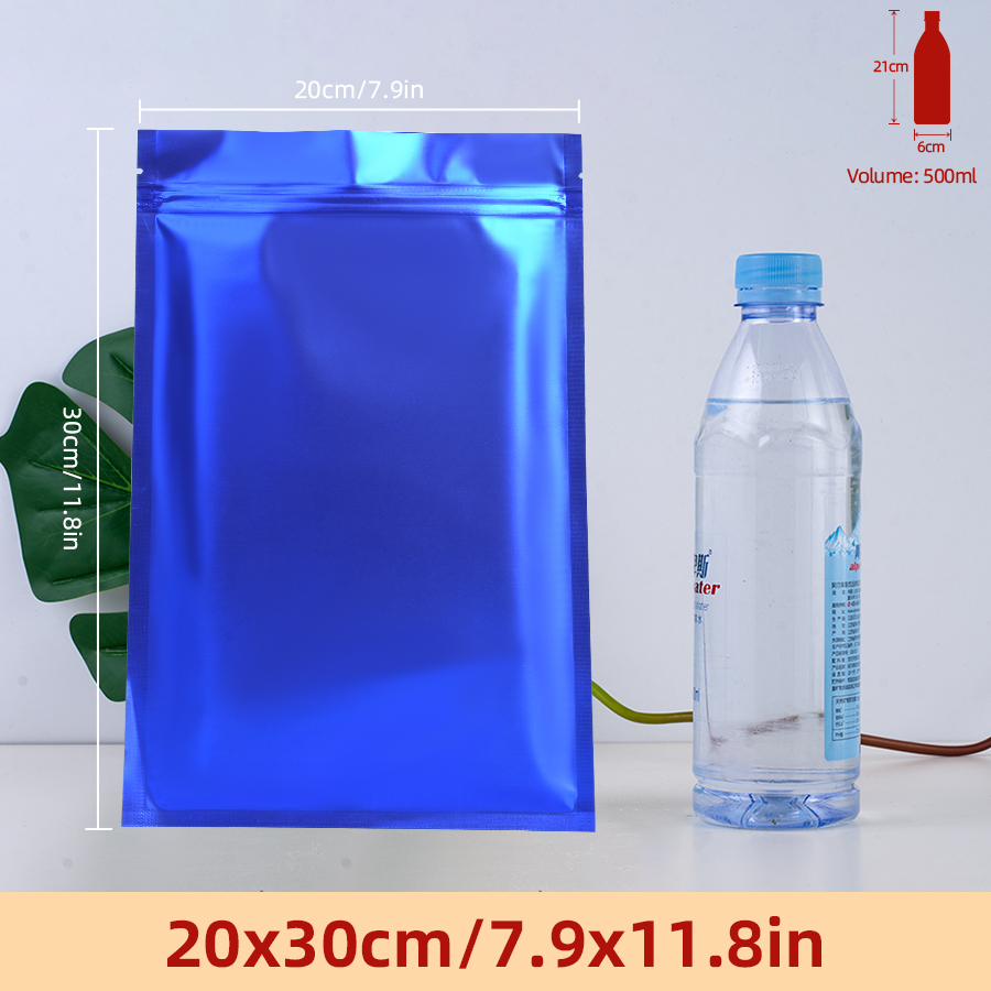 100개 무광택 블루 포일 지퍼 파우치, 수제 간식용  - Food Storage Zipper Bags 리뷰 및 가격