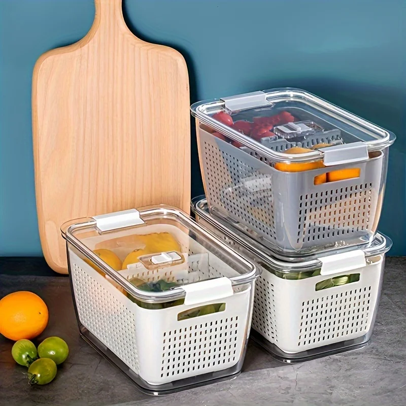 플립탑 뚜껑과 배수 바구니가 있는 대형 재사용 가능 식 - Food Storage Containers Xl 리뷰 및 가격