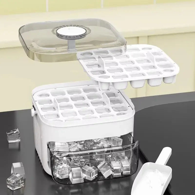 이지프레스 캡이 있는 큐브 제빙기 대용량 이중층 가정용 - Food Storage Ideas 리뷰 및 가격