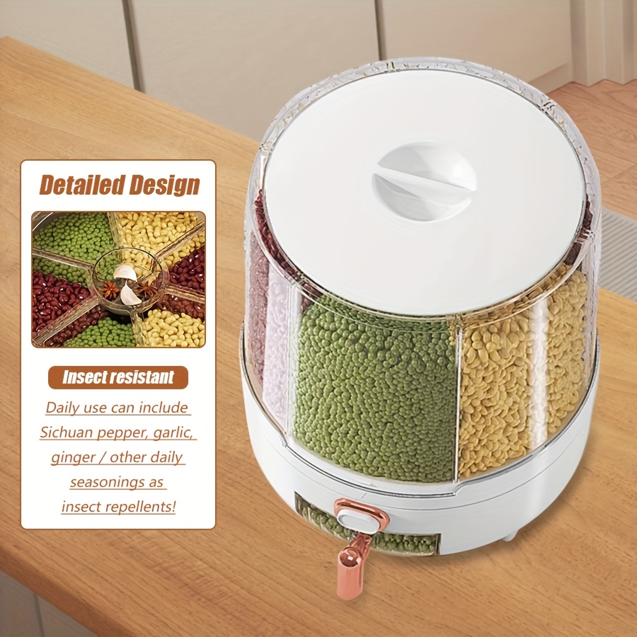 6칸 360 °   회전식 밀폐 식품 보관 용기 방습  - Food Storage In Pantry 리뷰 및 가격